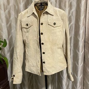 Tan Leather Shirt/Jacket Size Small